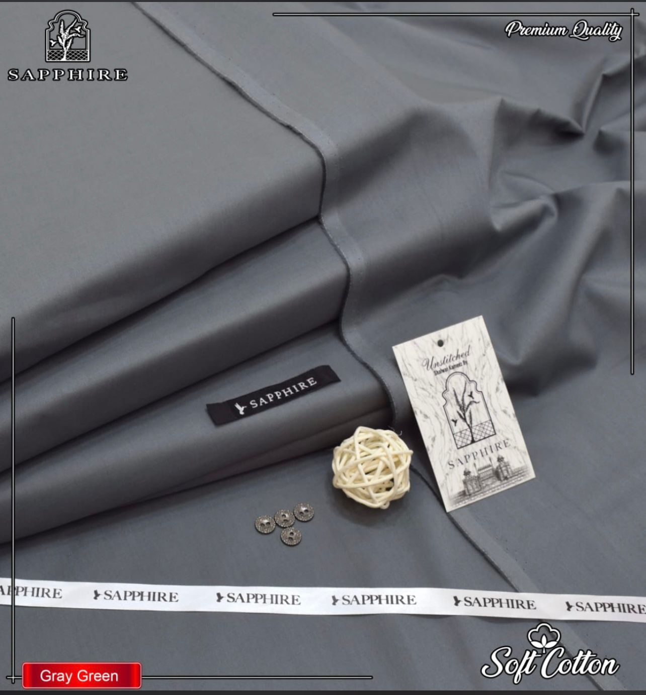 Sapphire Cotton (Gray Green)